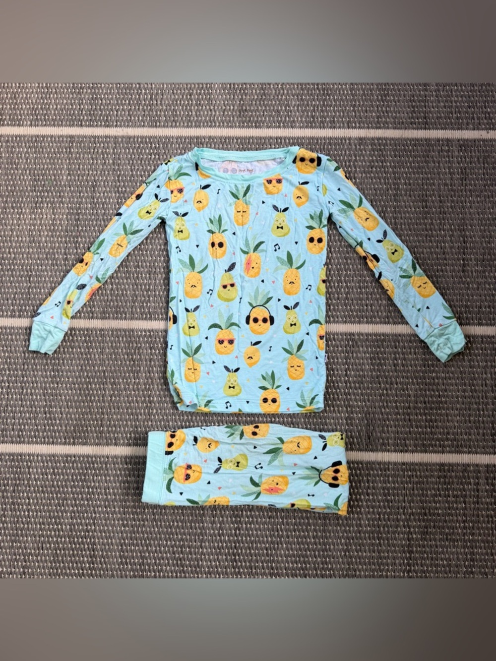 Little Sleepies Pineapple Jams Bamboo Viscose Two Piece Pajama Set, 3T